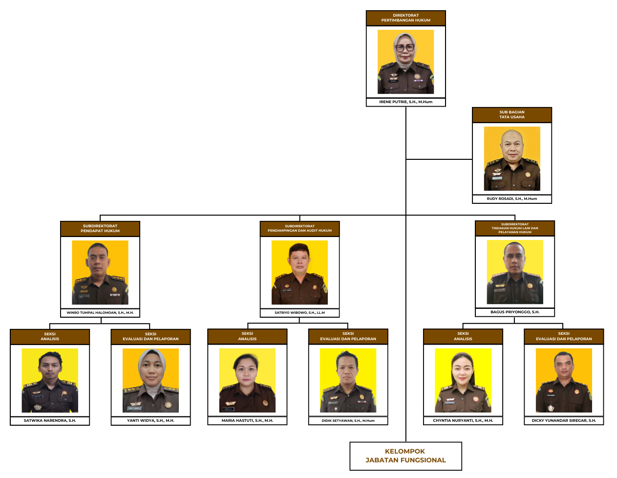 Struktur Organisasi Direktorat Pertimbangan Hukum